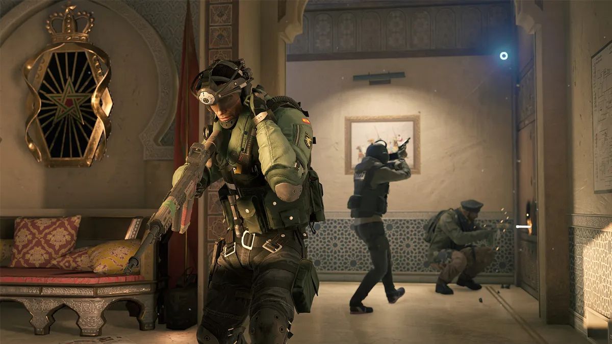 An Operator in Rainbow Six Siege.